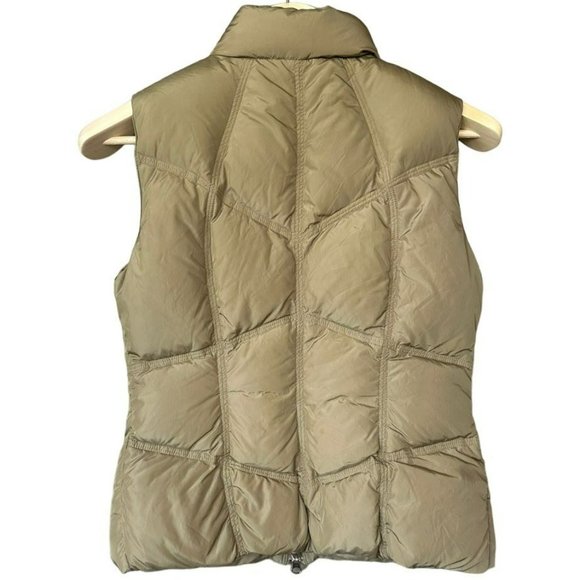 add Khaki Green Goose Down Fill Puffer Vest Womens size 4 - Picture 2 of 6